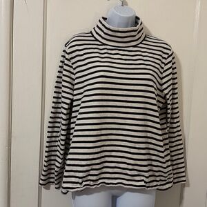 J. Crew Sailor-stripe funnelneck T-shirt